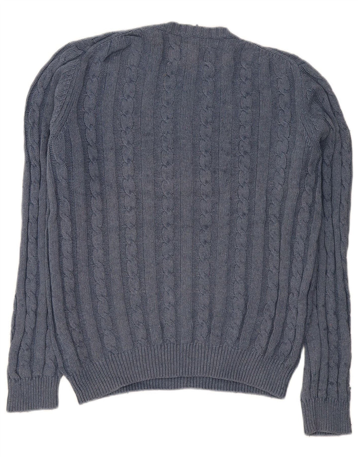 Farah Mens Crew Neck Jumper Sweater Small Navy Blue Cotton