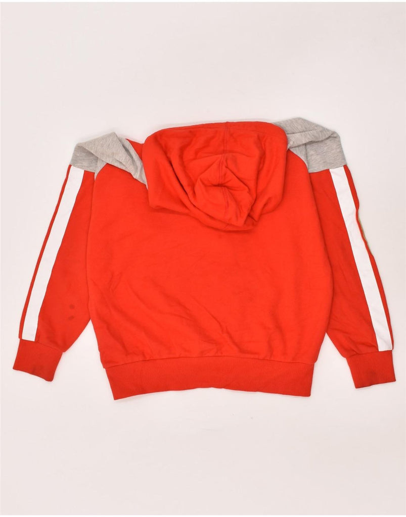 SUPERDRY Womens Graphic Hoodie Jumper UK 14 Medium Red Colourblock Cotton | Vintage Superdry | Thrift | Second-Hand Superdry | Used Clothing | Messina Hembry 