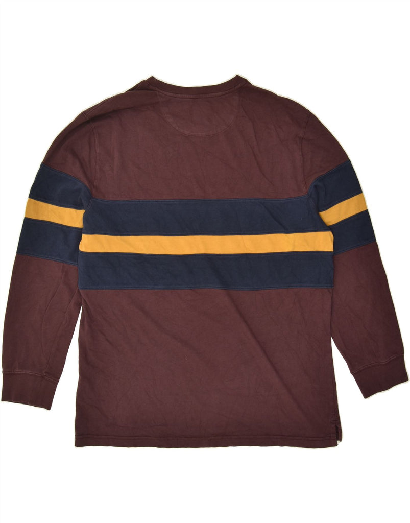 DENVER HAYES Mens Modern Fit Sweatshirt Jumper 2XL Brown Colourblock | Vintage Denver Hayes | Thrift | Second-Hand Denver Hayes | Used Clothing | Messina Hembry 