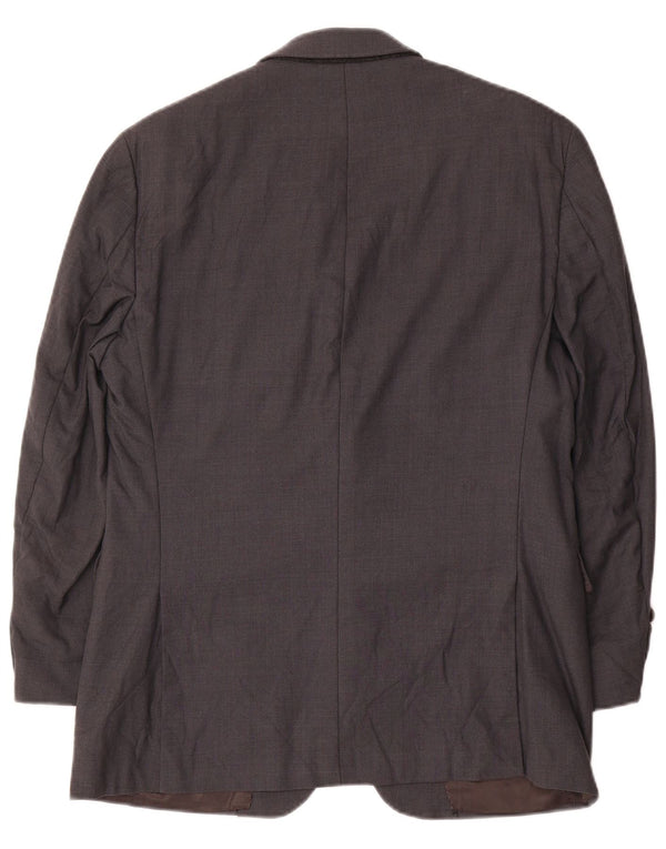 Dkny Mens 2 Button Blazer Jacket UK 37 Small Grey Wool