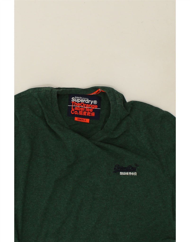 SUPERDRY Mens Top Long Sleeve Small Green Cotton | Vintage Superdry | Thrift | Second-Hand Superdry | Used Clothing | Messina Hembry 