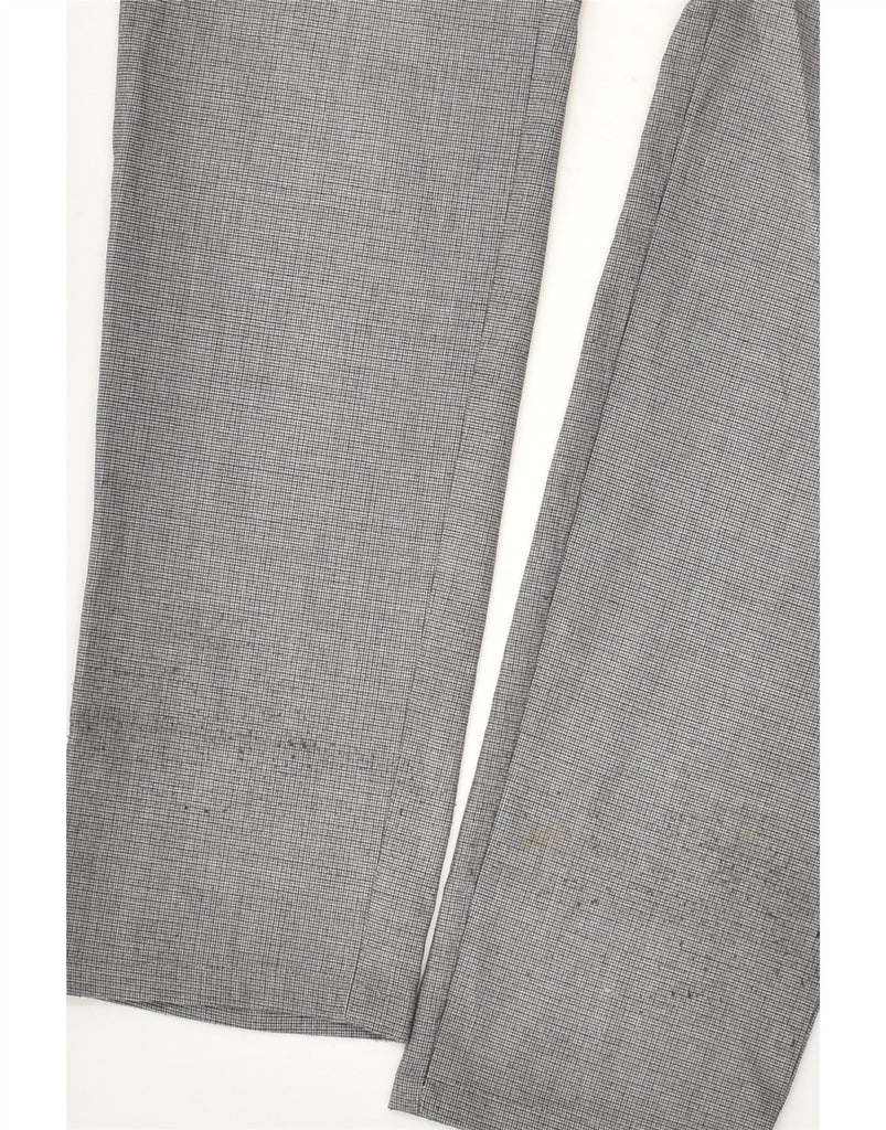 JULES Mens Slim Suit Trousers EU 40 Medium W36 L32 Grey Check Polyester | Vintage Jules | Thrift | Second-Hand Jules | Used Clothing | Messina Hembry 