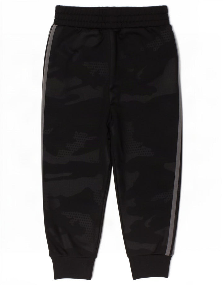 Adidas Boys Tracksuit Trousers Joggers 2-3 Years Black Camouflage Polyester