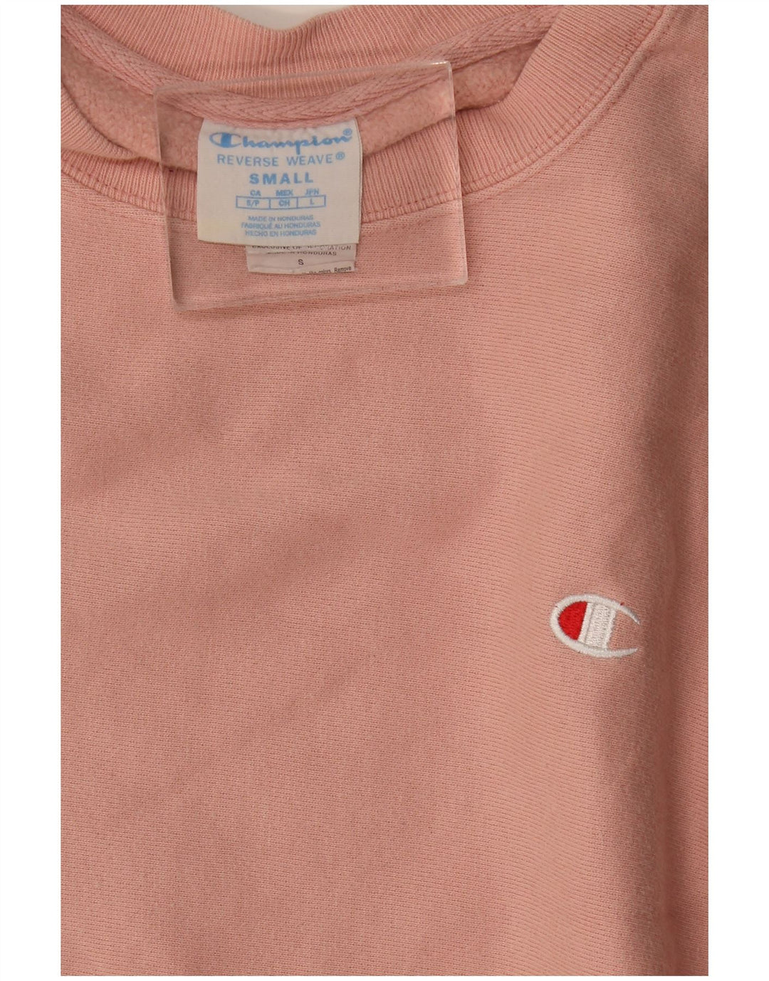 Champion Mens Sweatshirt Jumper Small Pink Cotton