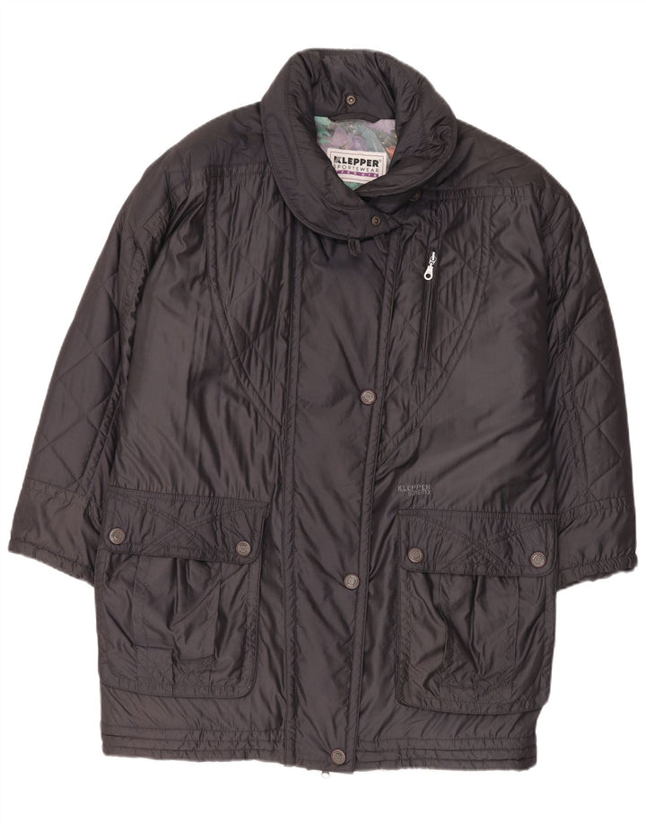 KLEPPER Womens Gore-Tex Oversized Padded Coat EU 38 Medium Grey Polyamide