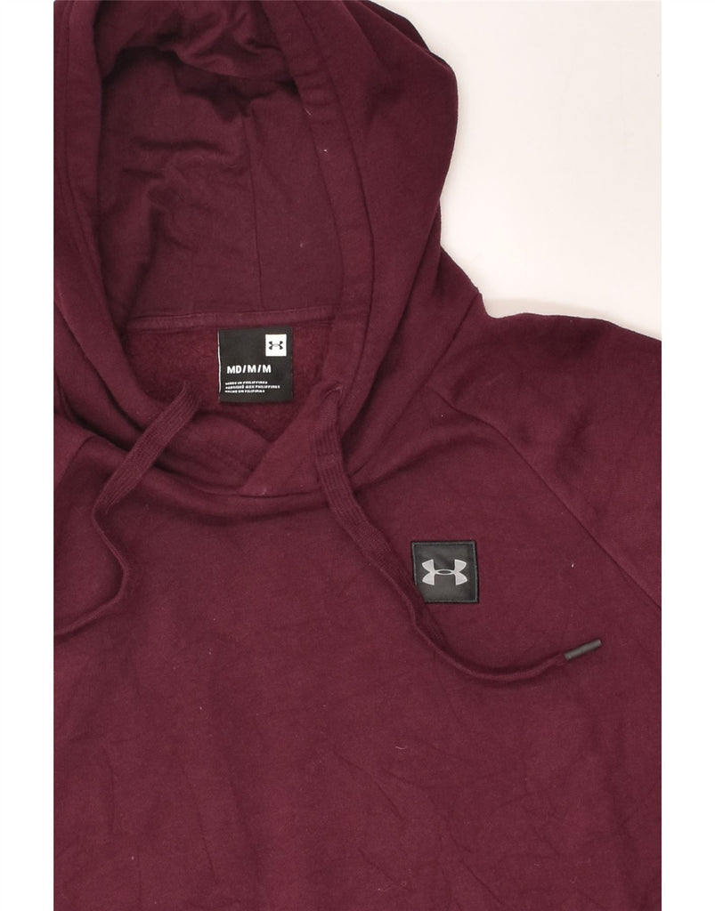 UNDER ARMOUR Mens Hoodie Jumper Medium Burgundy Cotton | Vintage Under Armour | Thrift | Second-Hand Under Armour | Used Clothing | Messina Hembry 