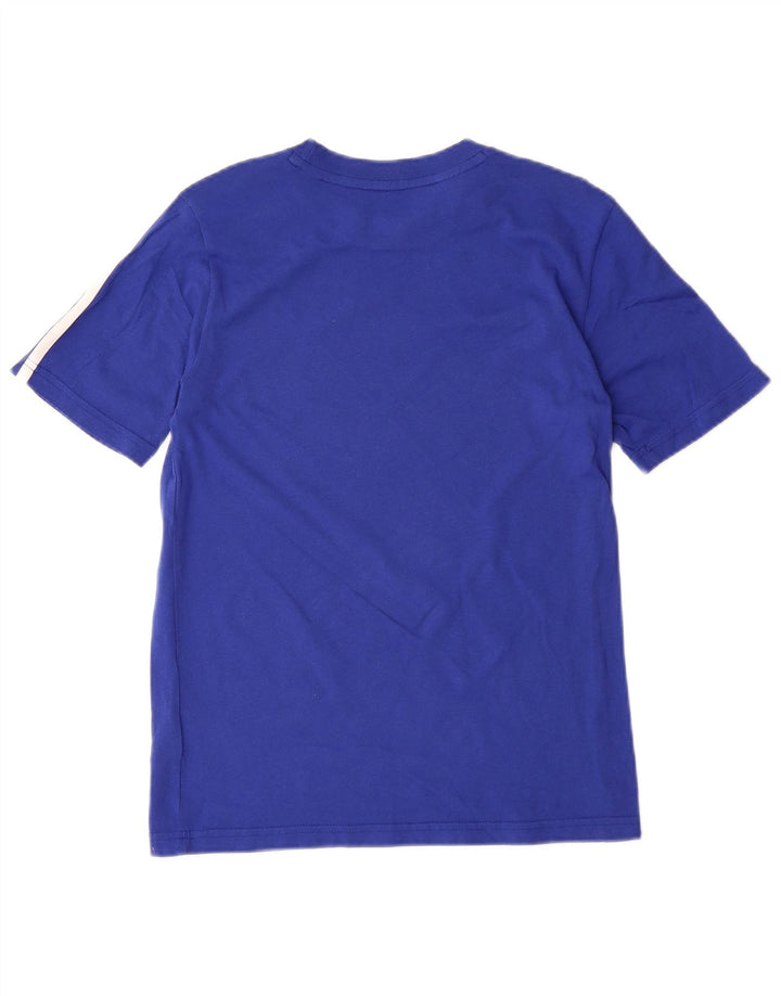 ADIDAS Boys T-Shirt Top 11-12 Years Blue Cotton