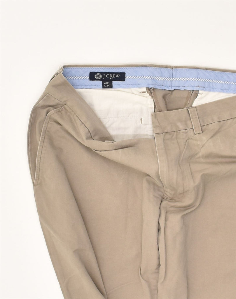 J. CREW Mens Straight Chino Trousers W31 L30 Brown Cotton | Vintage J. Crew | Thrift | Second-Hand J. Crew | Used Clothing | Messina Hembry 