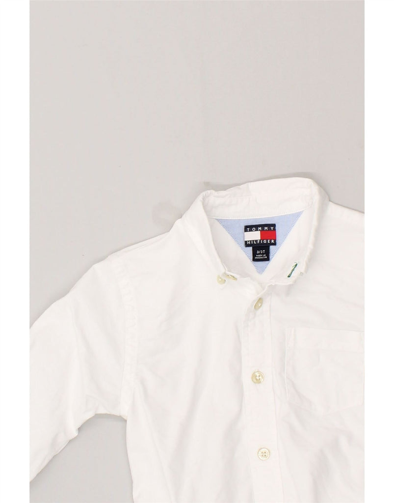 TOMMY HILFIGER Boys Shirt 2-3 Years White Cotton | Vintage Tommy Hilfiger | Thrift | Second-Hand Tommy Hilfiger | Used Clothing | Messina Hembry 