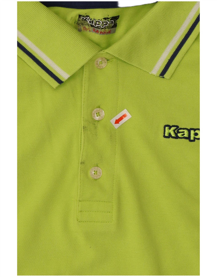 KAPPA Mens Polo Shirt Large Green Cotton