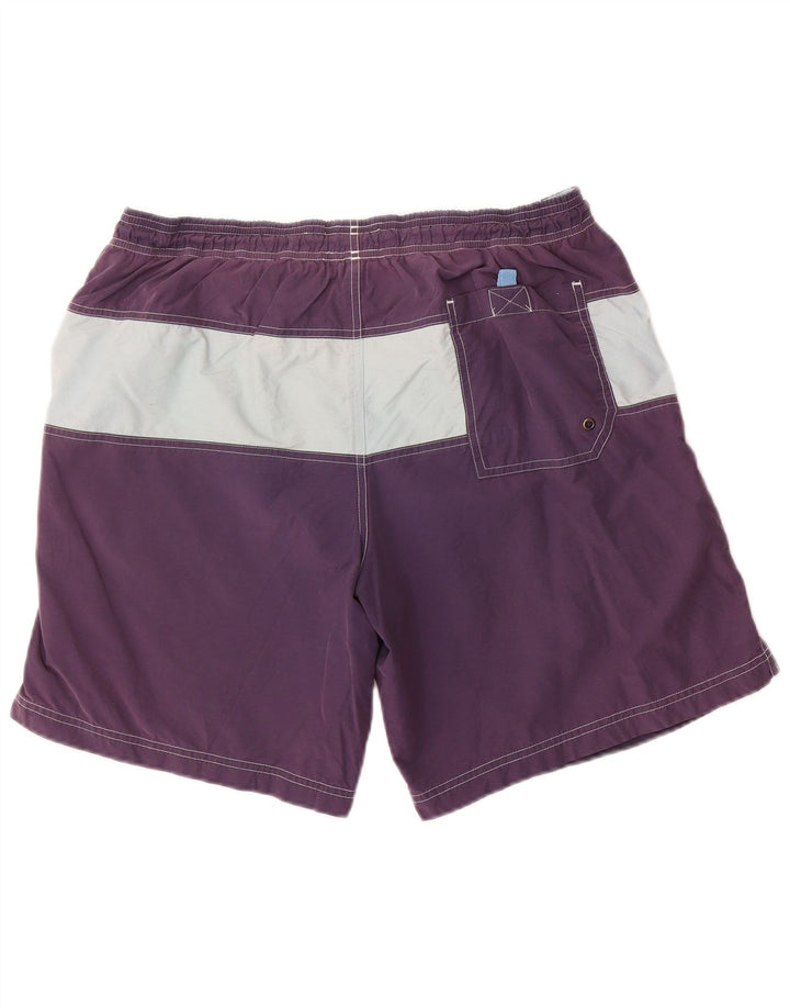 Marks & Spencer Mens Blue Harbour Swimming Shorts Large Purple Colourblock