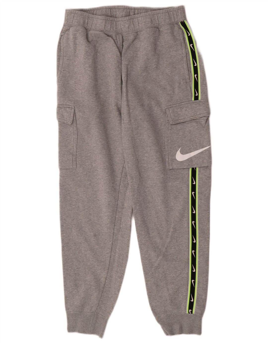 Nike Mens Graphic Cargo Tracksuit Trousers Joggers Medium Grey Colourblock
