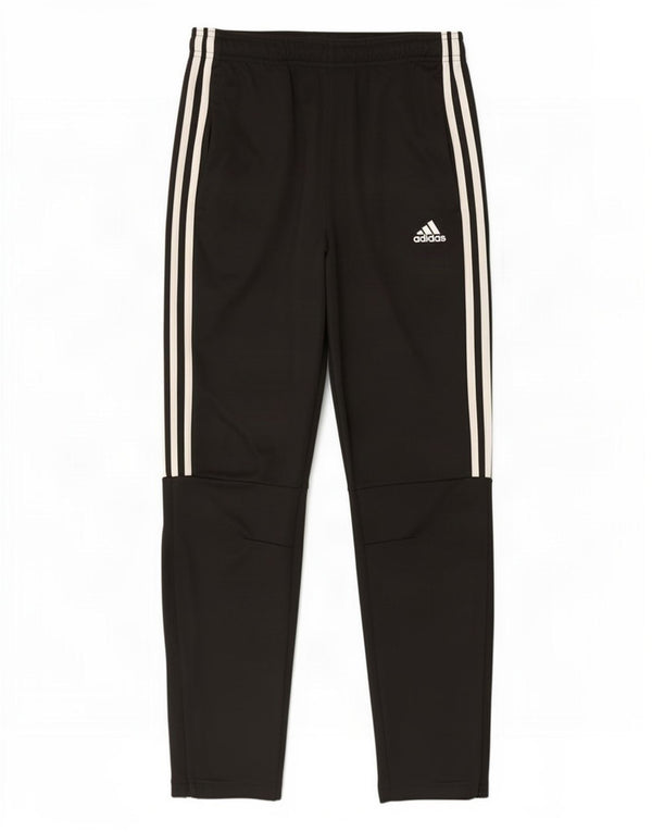 Adidas Boys Climalite Tracksuit Trousers 13-14 Years Black Polyester