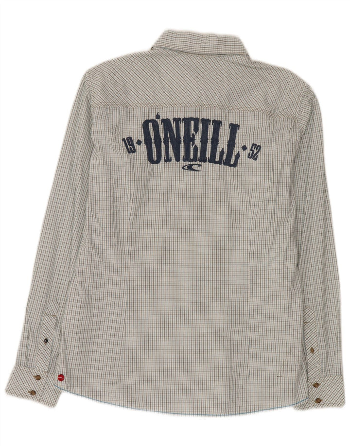 O'Neill Mens Graphic Slim Fit Shirt Medium Blue Check Cotton