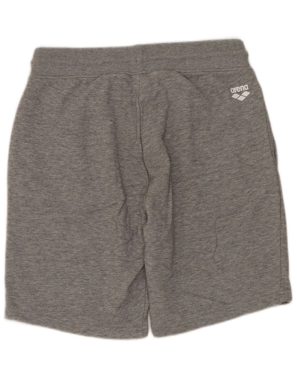 Arena Womens Graphic Sport Shorts UK 10 Small  Grey Cotton