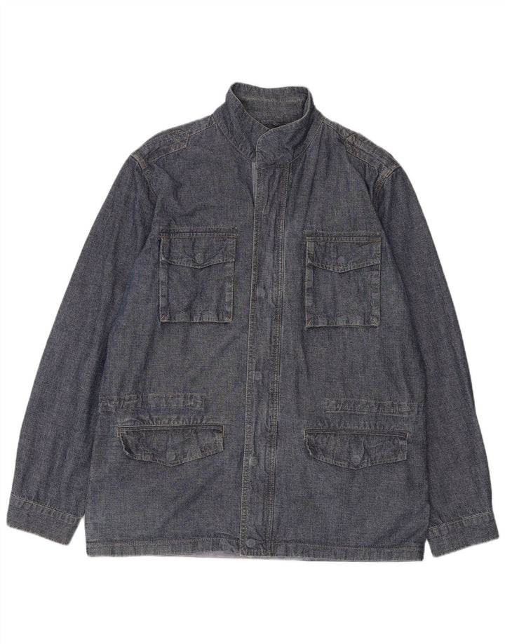 Rifle Mens Utility Jacket UK 44 2XL Navy Blue Cotton