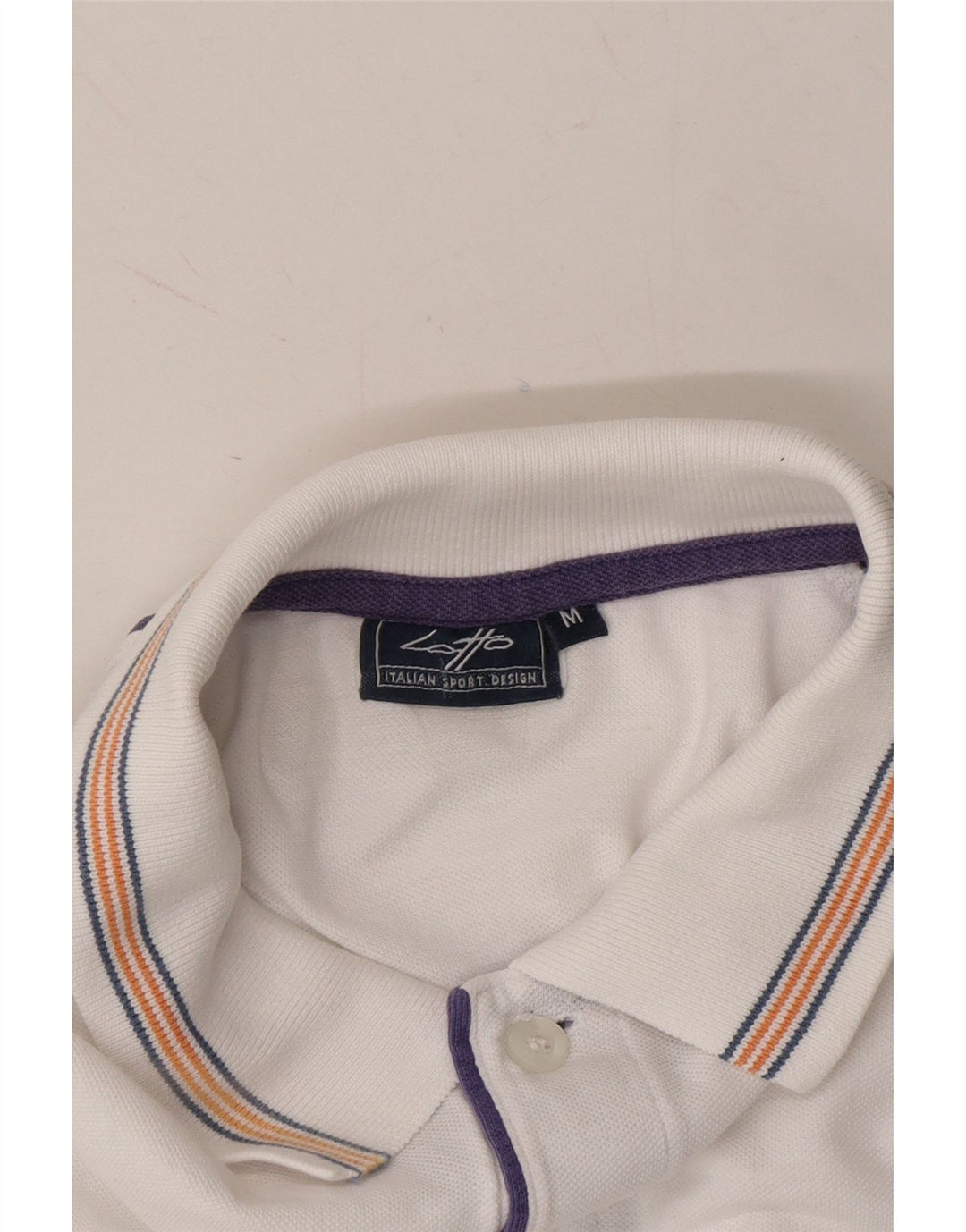 LOTTO Mens Polo Shirt Medium White Vintage Lotto and Second-Hand Lotto from Messina Hembry 