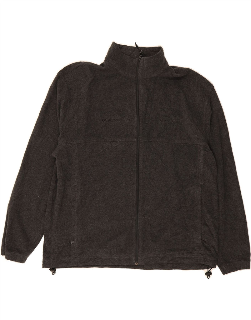 COLUMBIA Mens Fleece Jacket UK 44 2XL Grey Polyester Vintage Columbia and Second-Hand Columbia from Messina Hembry 