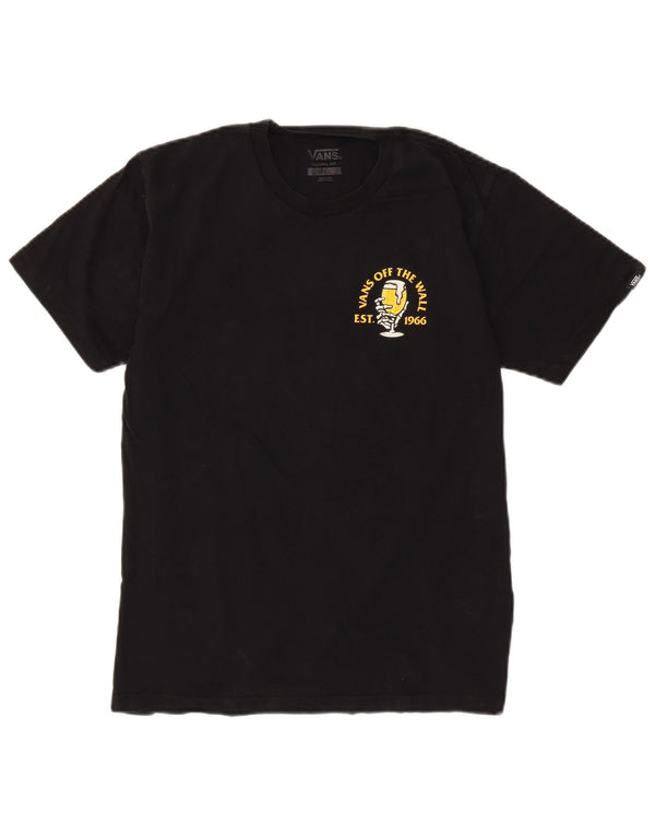 Vans Mens Classic Fit Graphic T-Shirt Top Small Black Cotton
