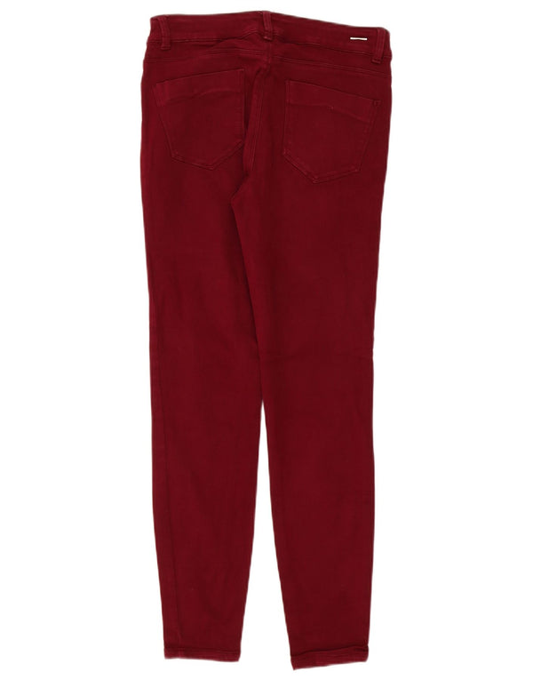 Zara Womens Skinny Jeans EU 38 Small W28 L27 Burgundy