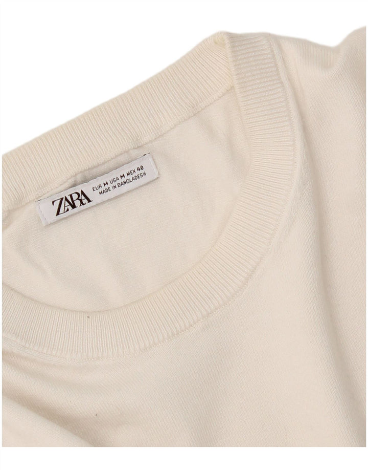 Zara Mens T-Shirt Top Medium White