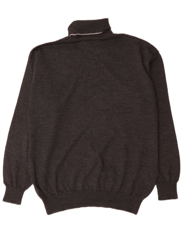 Sergio Tacchini Mens Roll Neck Jumper Sweater Large Grey