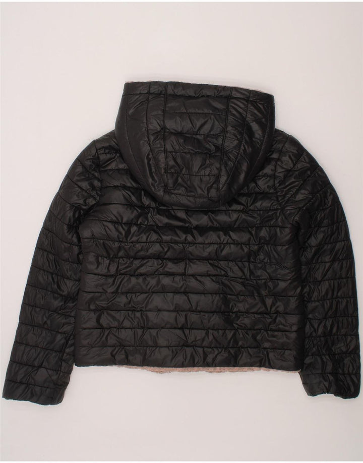 MICHAEL KORS Girls Hooded Padded Jacket 7-8 Years Black Nylon Vintage Michael Kors and Second-Hand Michael Kors from Messina Hembry 
