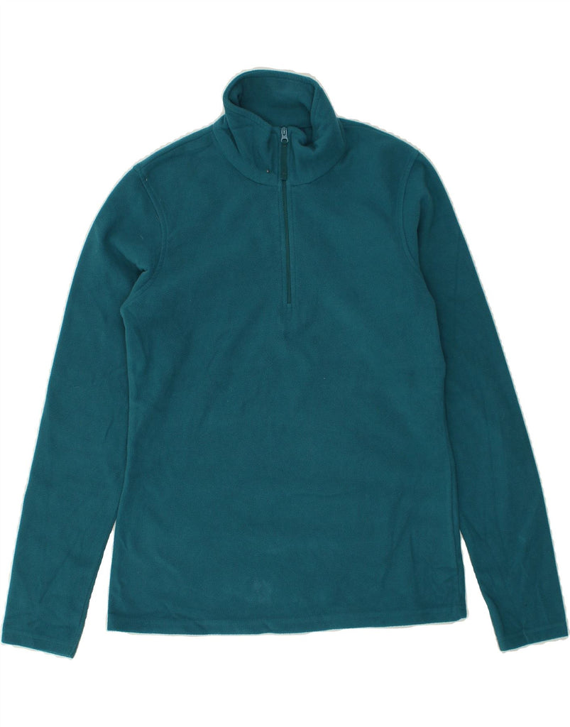 MOUNTAIN WAREHOUSE Womens Zip Neck Fleece Jumper UK 14 Medium Turquoise | Vintage Mountain Warehouse | Thrift | Second-Hand Mountain Warehouse | Used Clothing | Messina Hembry 