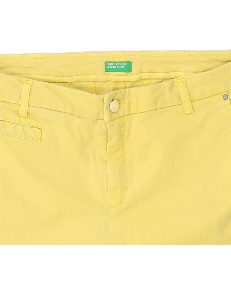 BENETTON Mens Slim Fit Chino Trousers W30 L28  Yellow Cotton | Vintage Benetton | Thrift | Second-Hand Benetton | Used Clothing | Messina Hembry 