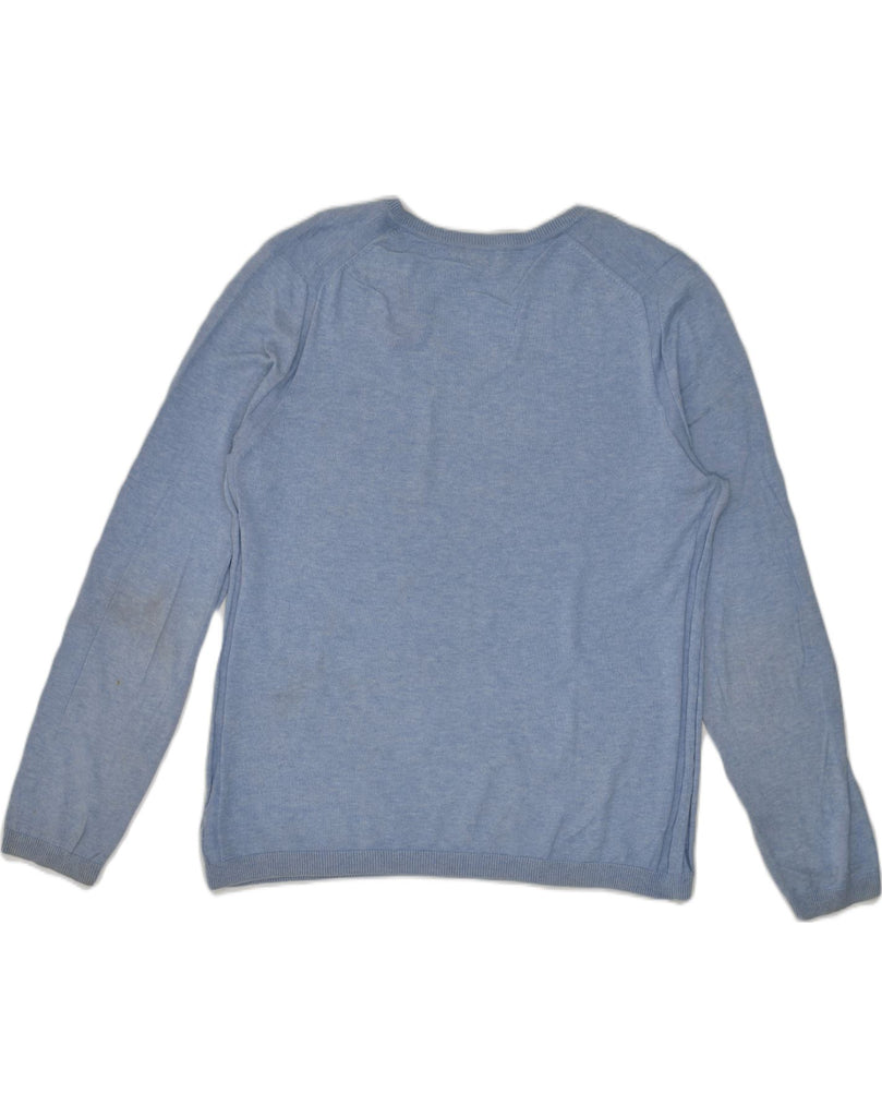 GAP Mens V-Neck Jumper Sweater Large Blue Cotton | Vintage Gap | Thrift | Second-Hand Gap | Used Clothing | Messina Hembry 