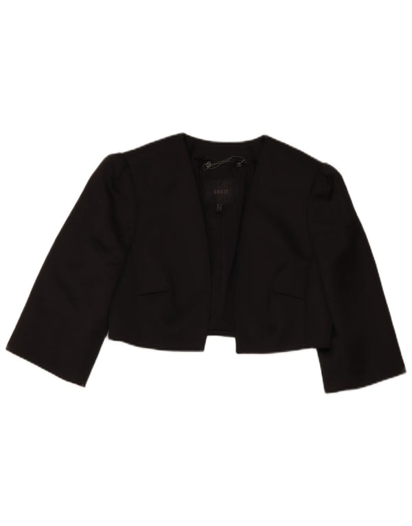 Coast Womens 3/4 Sleeve Bolero Jacket UK 8 Small Black Polyester