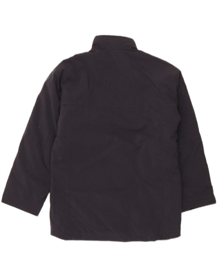 ADIDAS Boys Windbreaker Jacket 11-12 Years Navy Blue Polyester