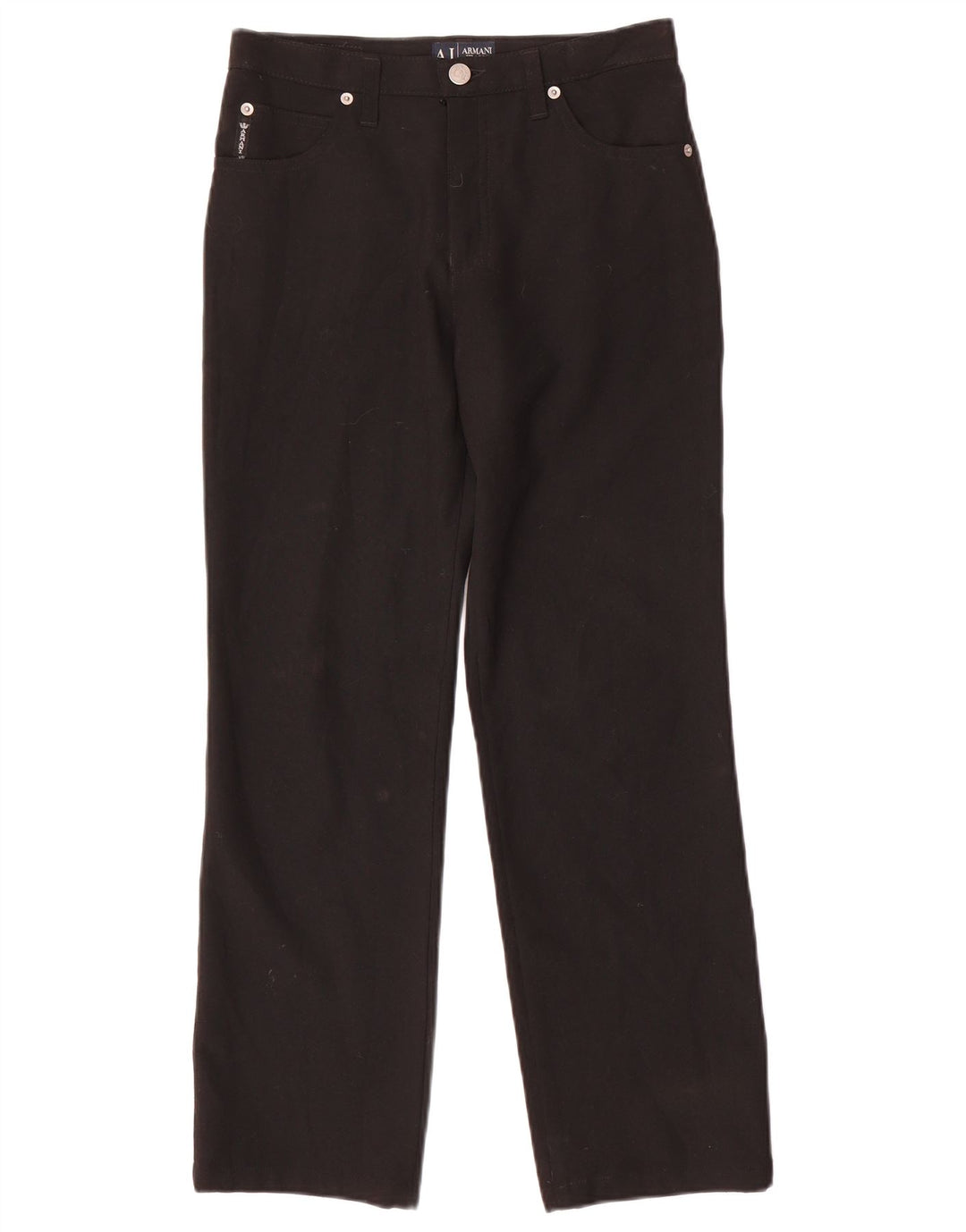 Armani Womens Straight Casual Trousers W27 L27 Black
