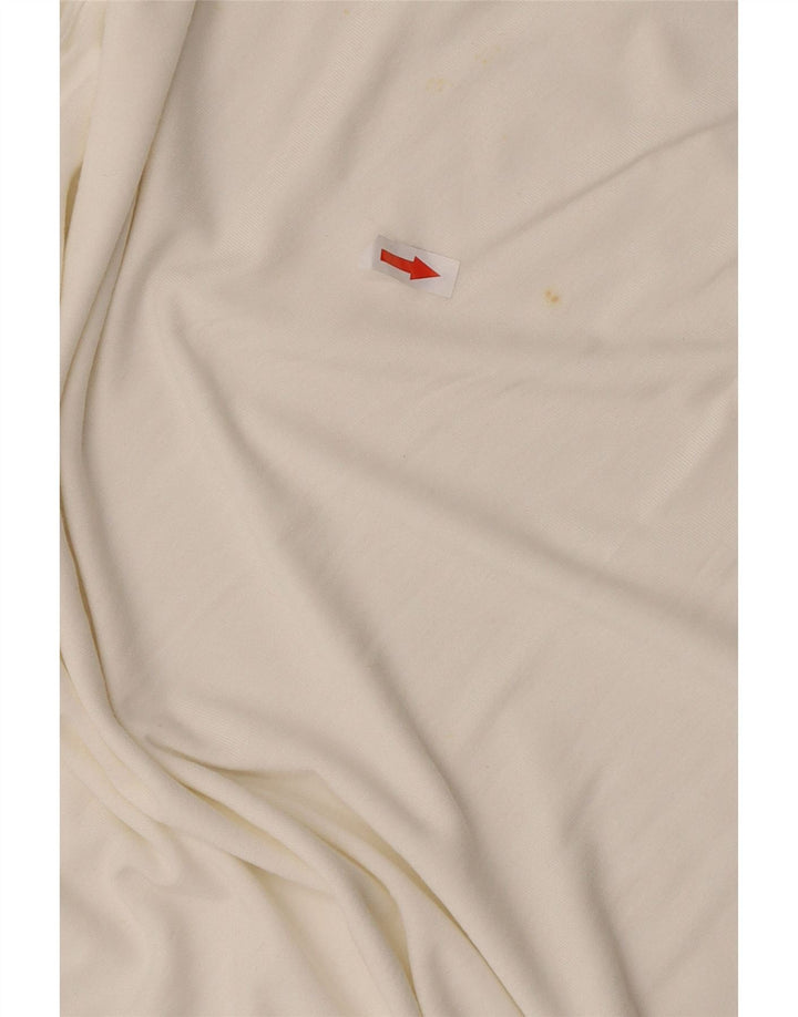 Benetton Womens Batwing Blouse Top UK 14 Medium Off White Viscose