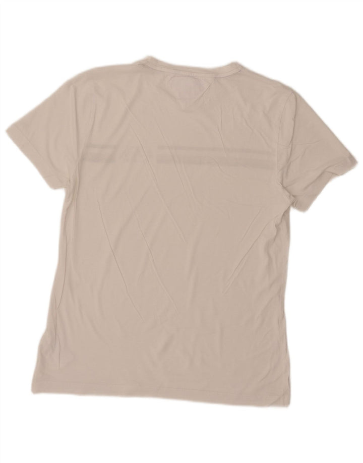 Tommy Hilfiger Mens T-Shirt Top Large White Striped Cotton