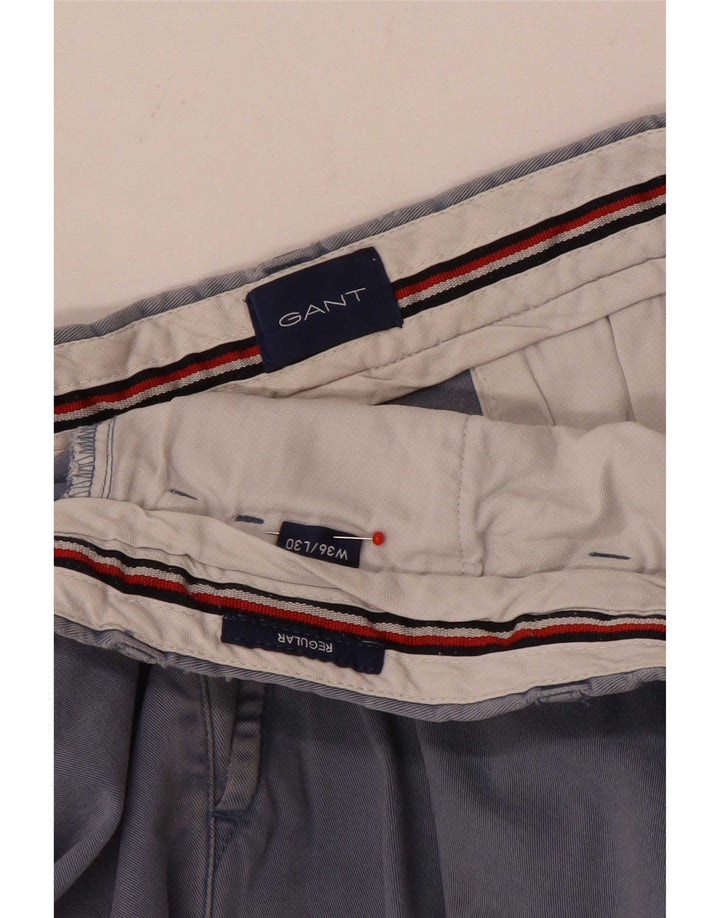 Gant Mens Straight Regular Chino Trousers W36 L30 Blue
