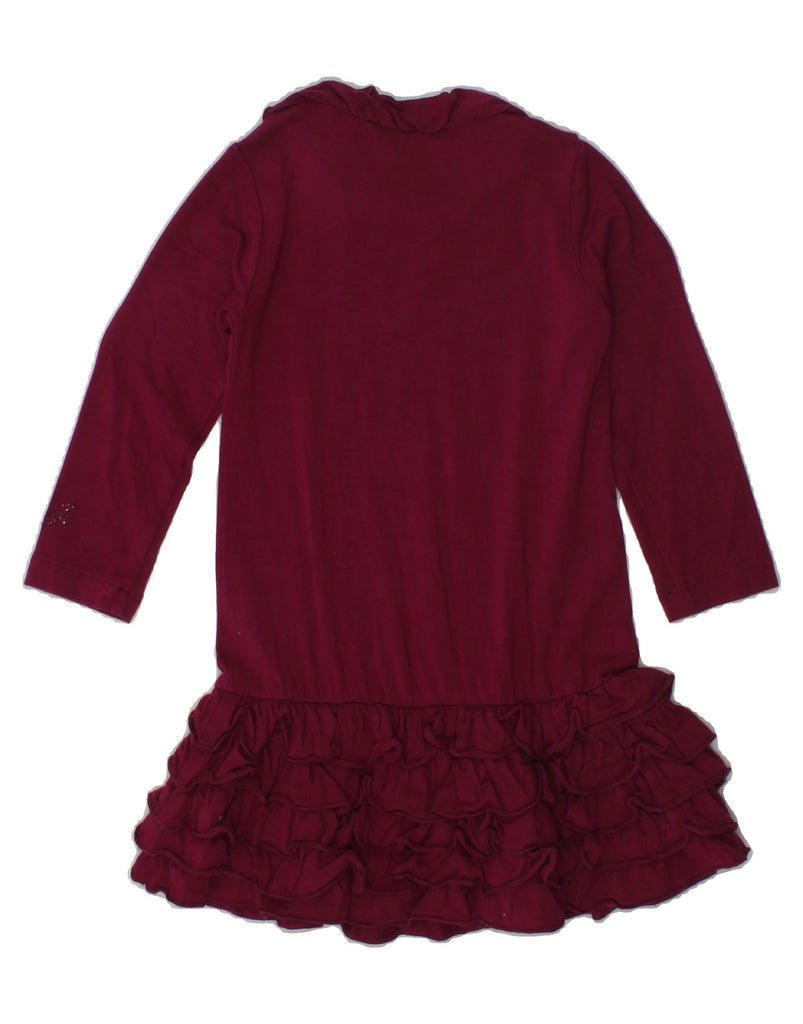 LIU JO Baby Girls Long Sleeve Jumper Dress 9-12 Months Maroon Viscose | Vintage Liu Jo | Thrift | Second-Hand Liu Jo | Used Clothing | Messina Hembry 