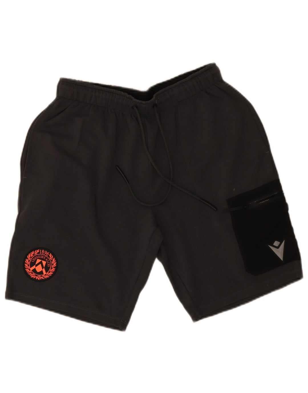Macron Mens Udinese Calcio Sport Shorts Medium  Grey Cotton