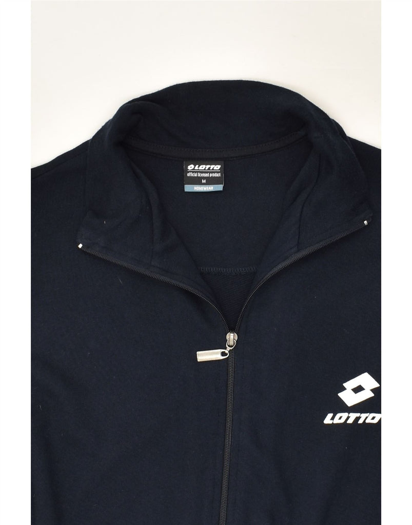 LOTTO Mens Tracksuit Top Jacket Medium Navy Blue Cotton | Vintage Lotto | Thrift | Second-Hand Lotto | Used Clothing | Messina Hembry 