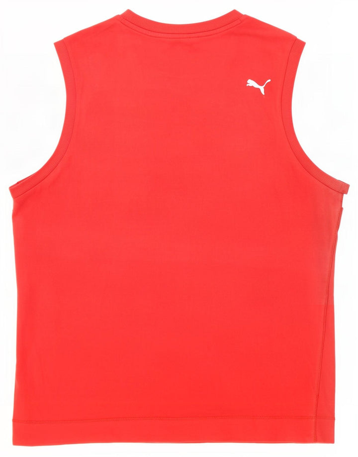 Puma Mens Graphic Vest Top Large Red Colourblock