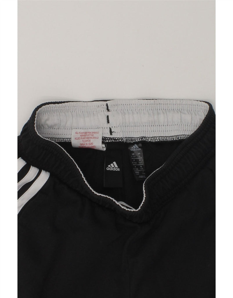 ADIDAS Boys Graphic Sport Shorts 9-10 Years Black Cotton | Vintage Adidas | Thrift | Second-Hand Adidas | Used Clothing | Messina Hembry 