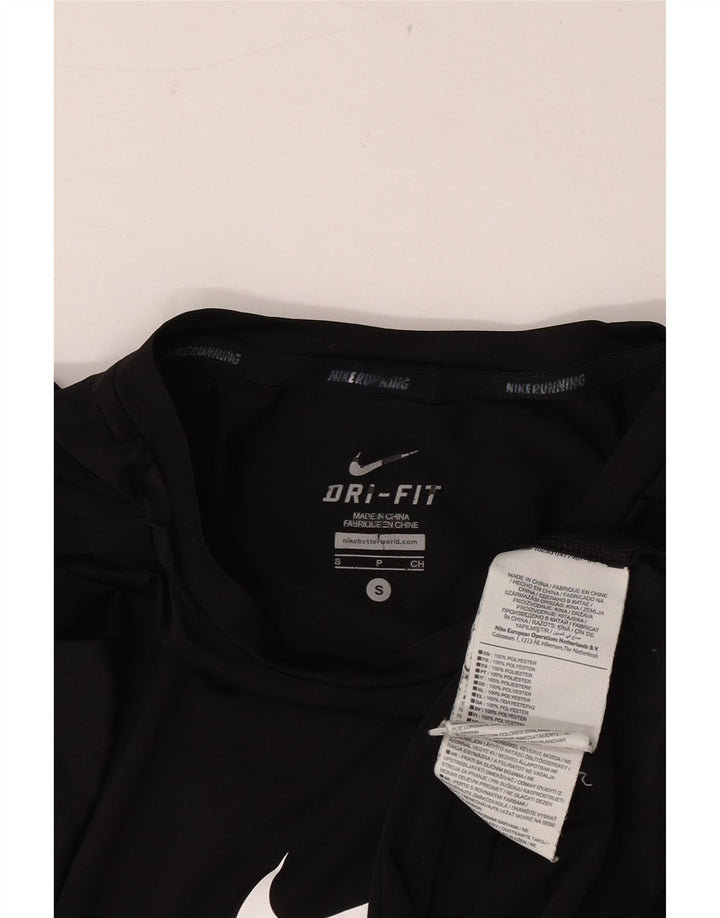 Nike Mens Dri Fit Graphic T-Shirt Top Small Black Polyester