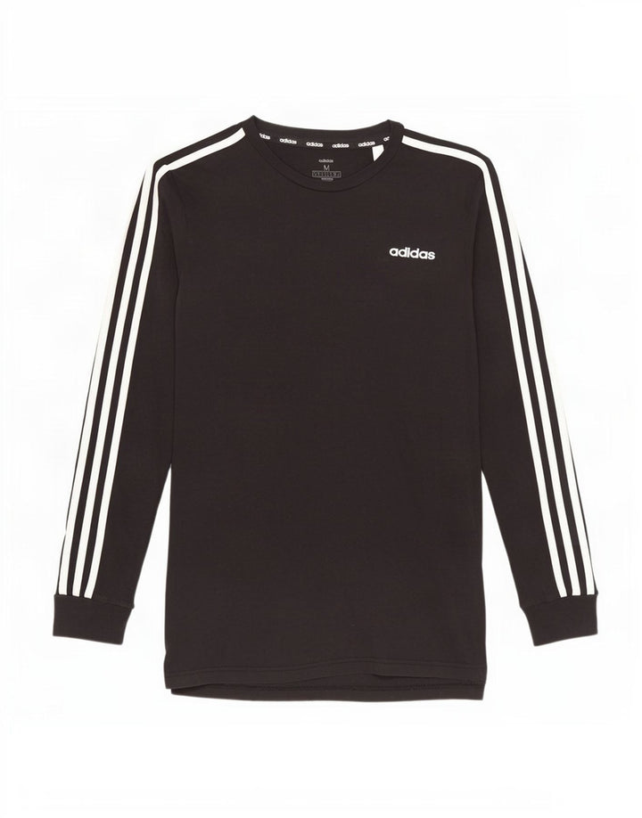 Adidas Mens Top Long Sleeve Medium Black Cotton
