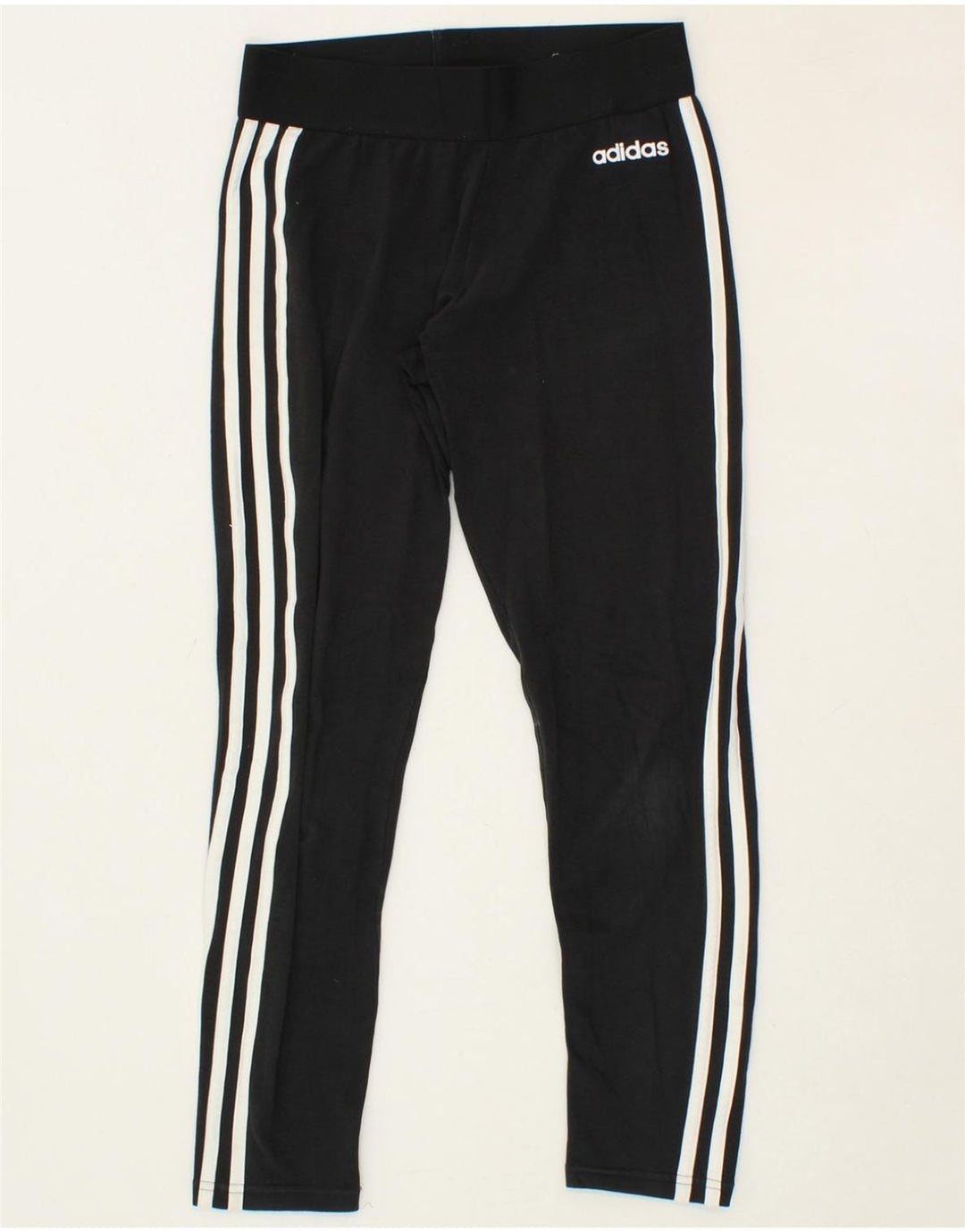 ADIDAS Womens Leggings UK 8/10 Small  Black Cotton Vintage Adidas and Second-Hand Adidas from Messina Hembry 