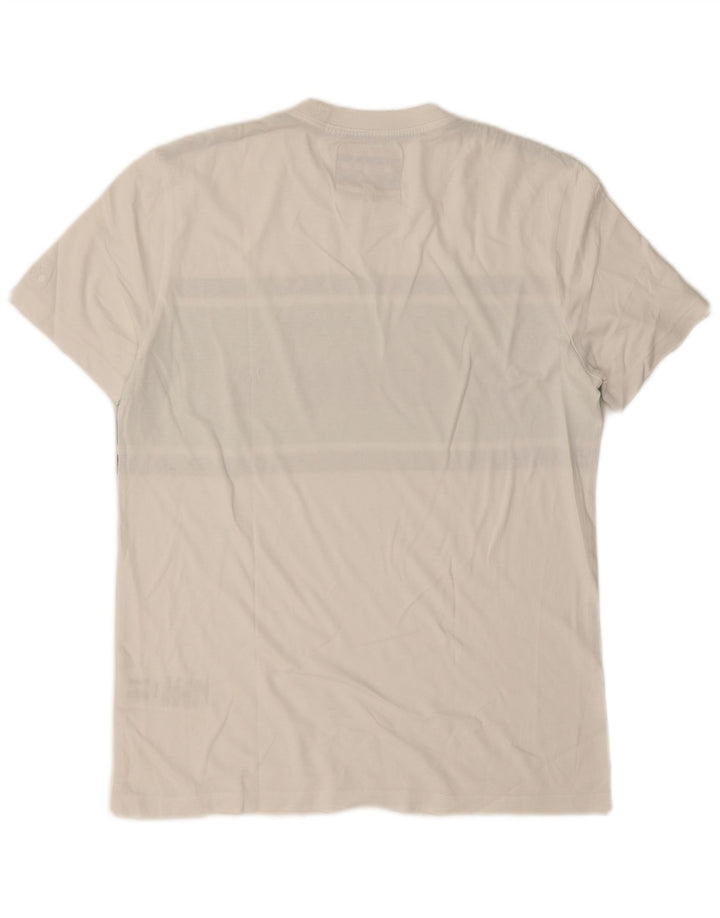 Diadora Mens Graphic T-Shirt Top Medium White Colourblock Cotton