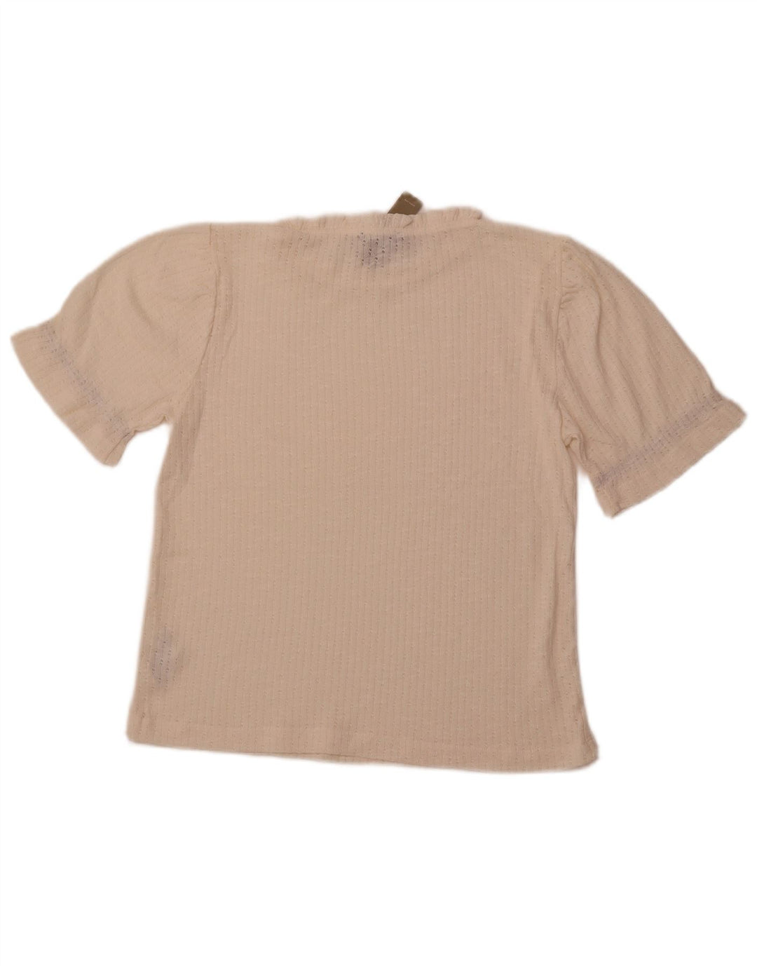 J. CREW Womens Knit Blouse Top UK 14 Medium Off White Polyester