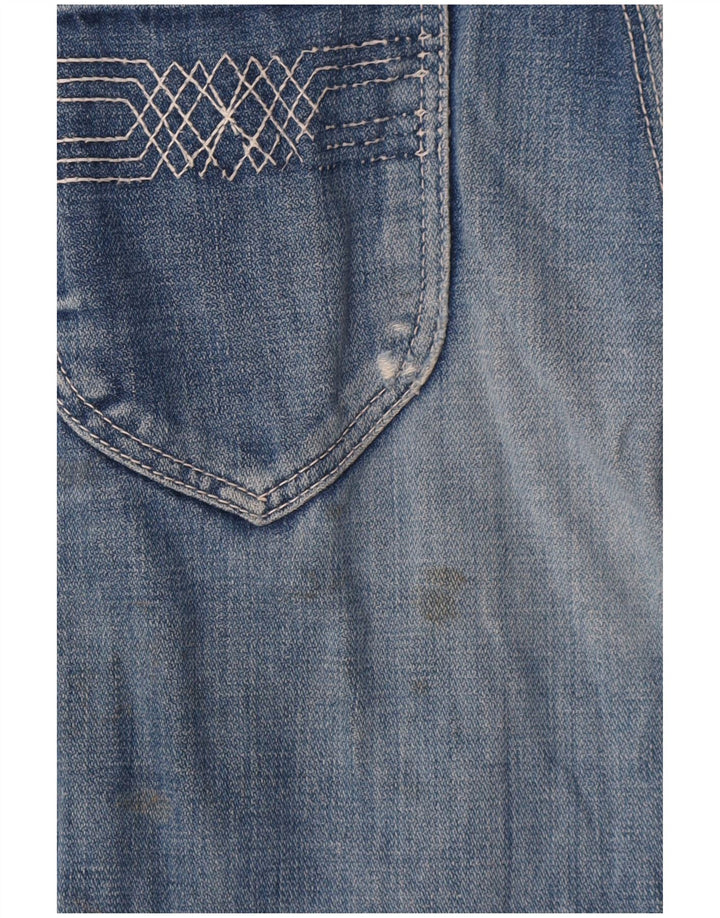 Wrangler Womens Distressed Denim Shorts W29 Medium Blue