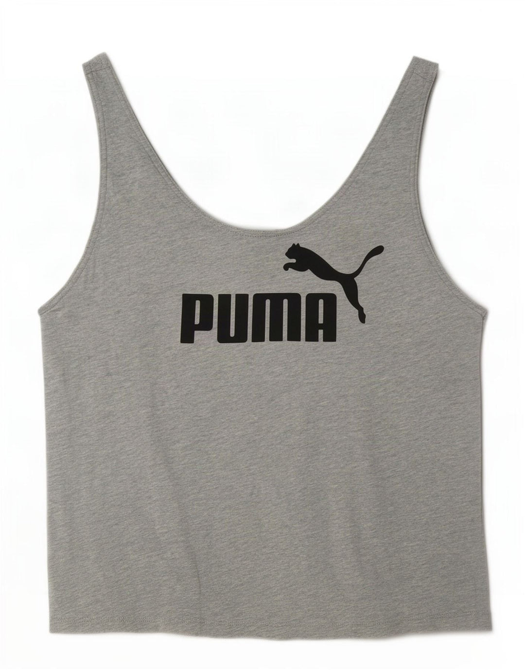 Puma Womens Graphic Vest Top UK 10 Small Grey Flecked