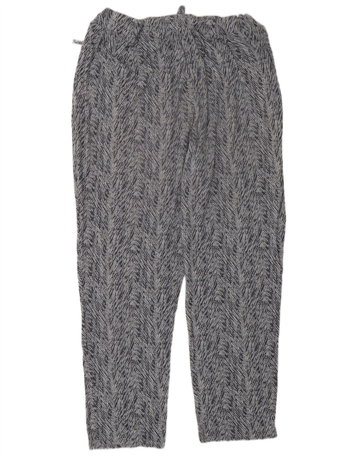 White Stuff Womens Casual Trousers UK 18 XL W36 L30 Navy Blue Chevron