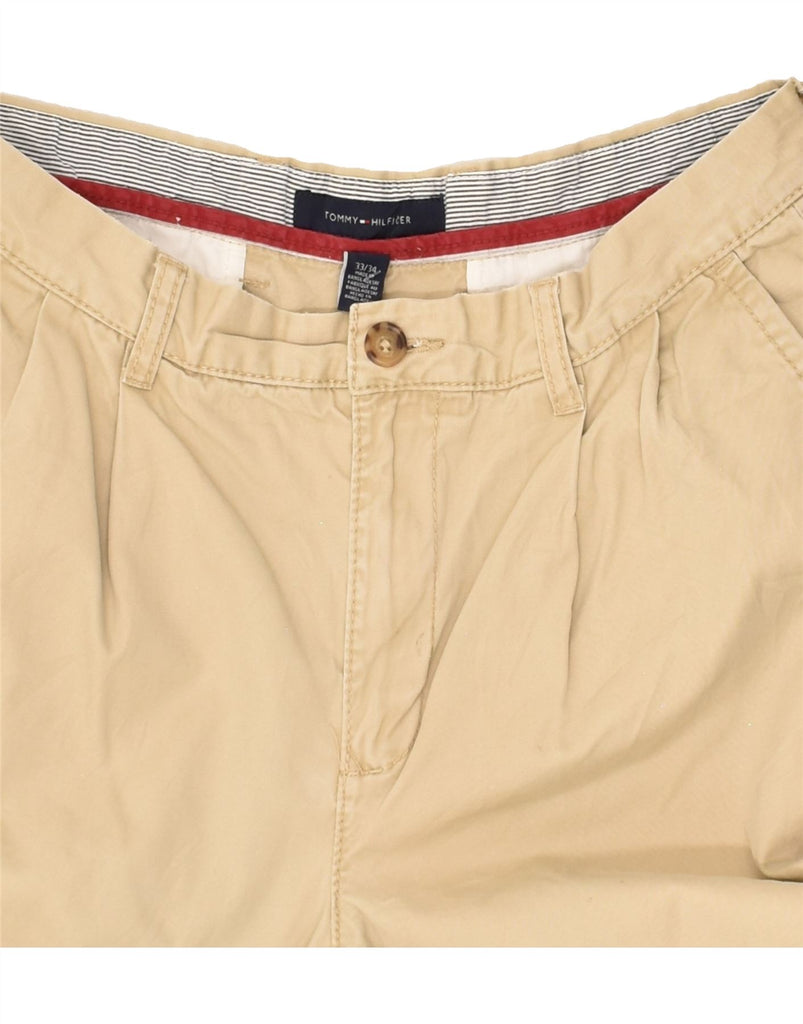 TOMMY HILFIGER Mens Pegged Chino Trousers W33 L34  Beige Cotton | Vintage Tommy Hilfiger | Thrift | Second-Hand Tommy Hilfiger | Used Clothing | Messina Hembry 